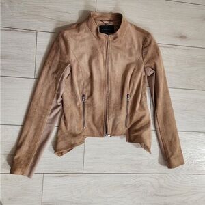 BCBGMaxAzria Camel Suede Women's Blazer